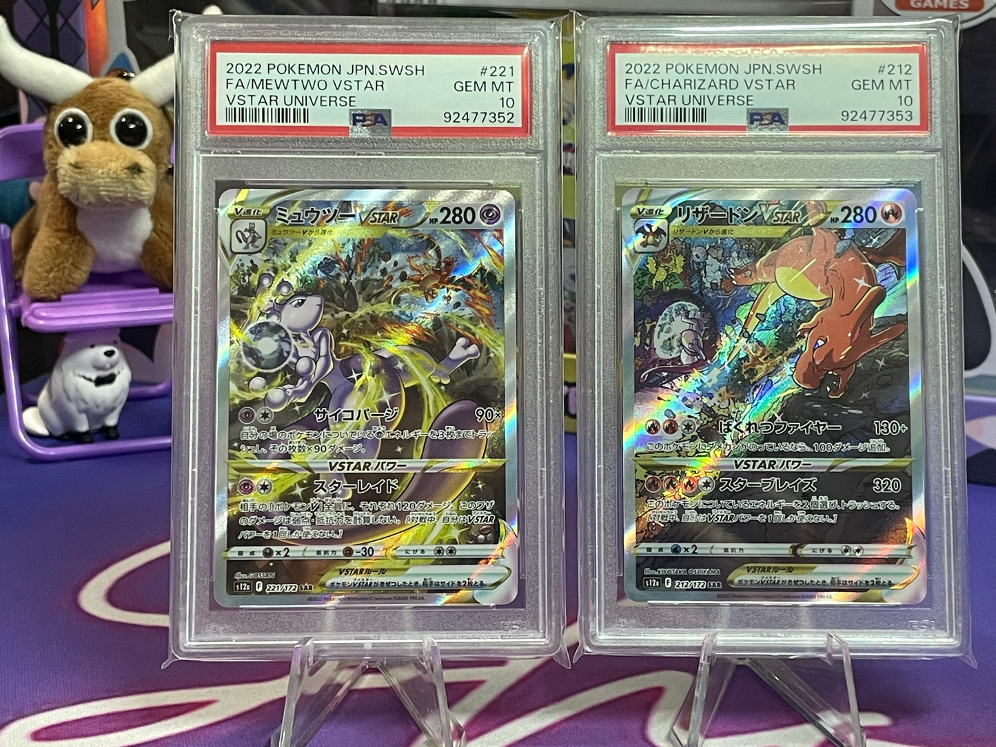 WAFFLE - PSA 10 SEQUENTIAL JPN MEWTWO & ZARD VSTARS